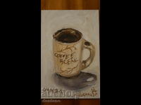 Still life oil painting - Coffee cup