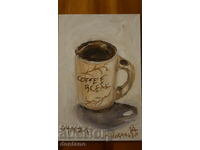Still life oil painting - Coffee cup