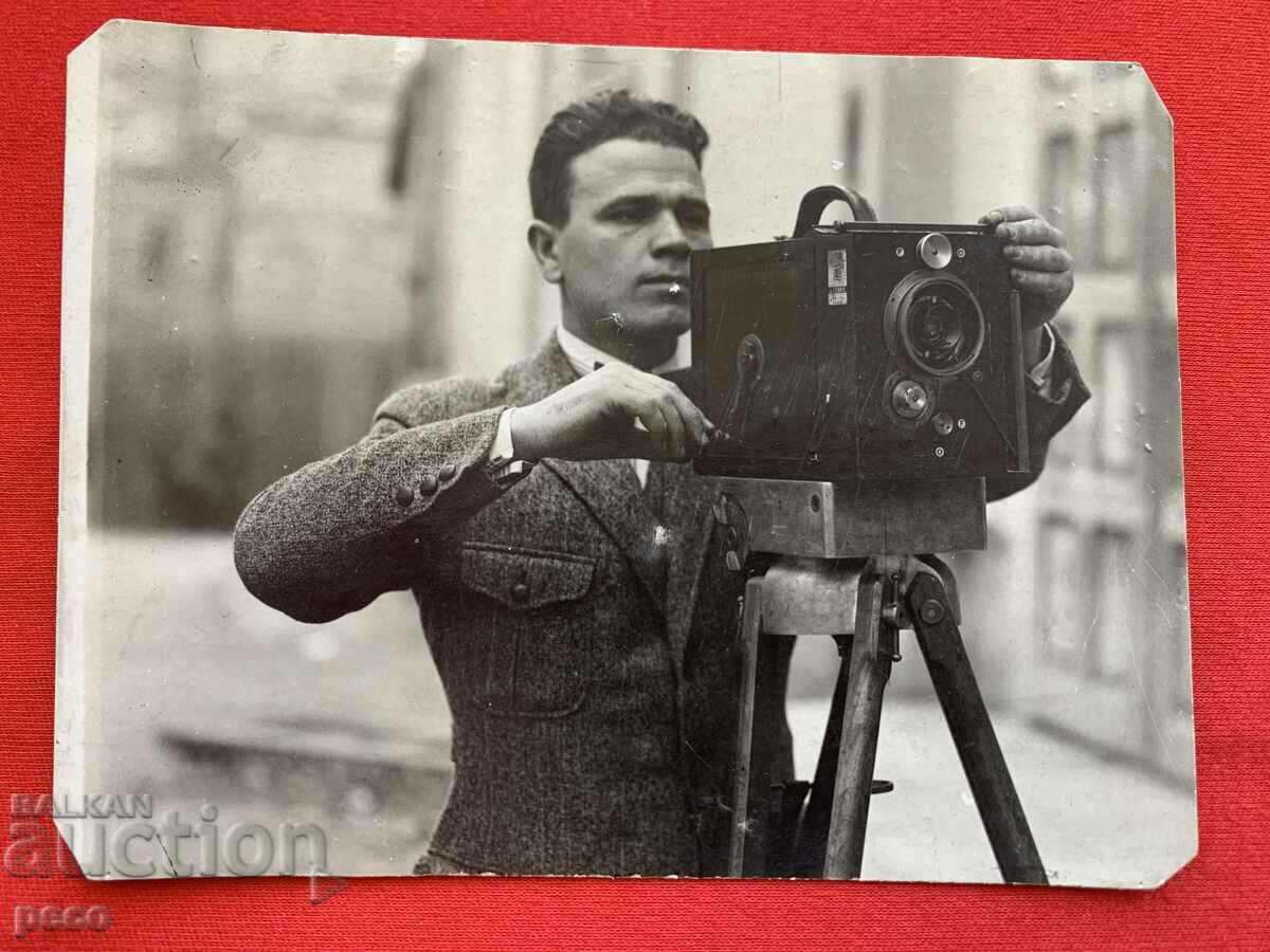 Auction Hristo Konstantinov cameraman old photo from the 1930s Auction Hristo Konstantinov cameraman old photo from the 1930s