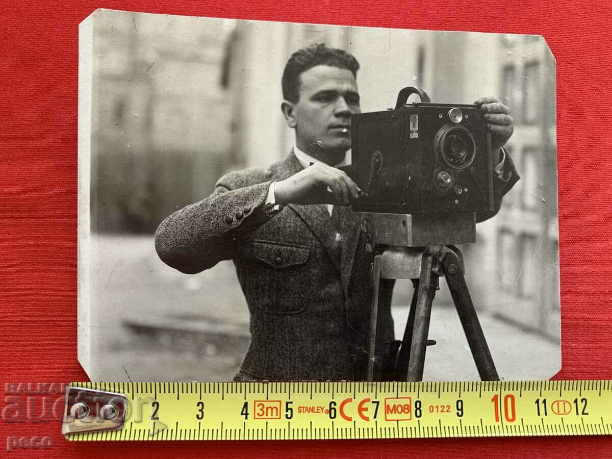 Delivery of Hristo Konstantinov cameraman old photo from the 1930s Delivery of Hristo Konstantinov cameraman old photo from the 1930s