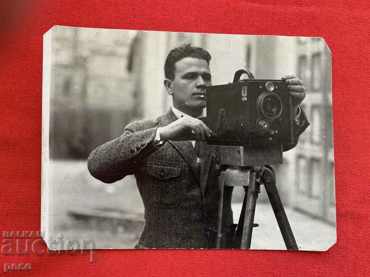 Hristo Konstantinov κάμεραμαν παλιά φωτογραφία από τη δεκαετία του 1930