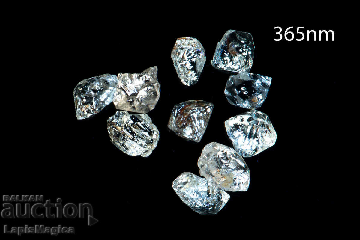 10 броя Петролен кварц кристал 7.8ct флуоресцентен #13