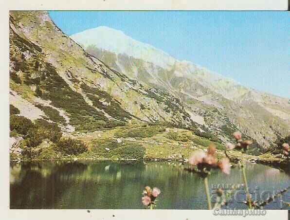 Картичка  България  Пирин Езерото "Окото" и връх Вихрен 2*