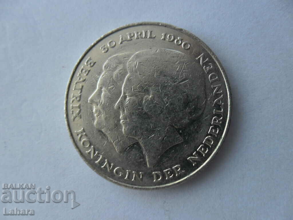 2 1/2 guldeni 1980 Moneda jubiliară a Țărilor de Jos