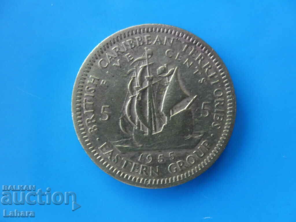 5 cenți 1955 Caraibe de Est