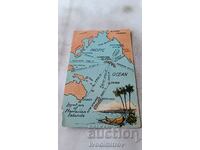Postcard Location of Hawaiian Islands