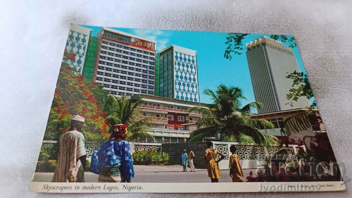 Postcard Skyscrapers in Modern Lagos, Nigeria 1976