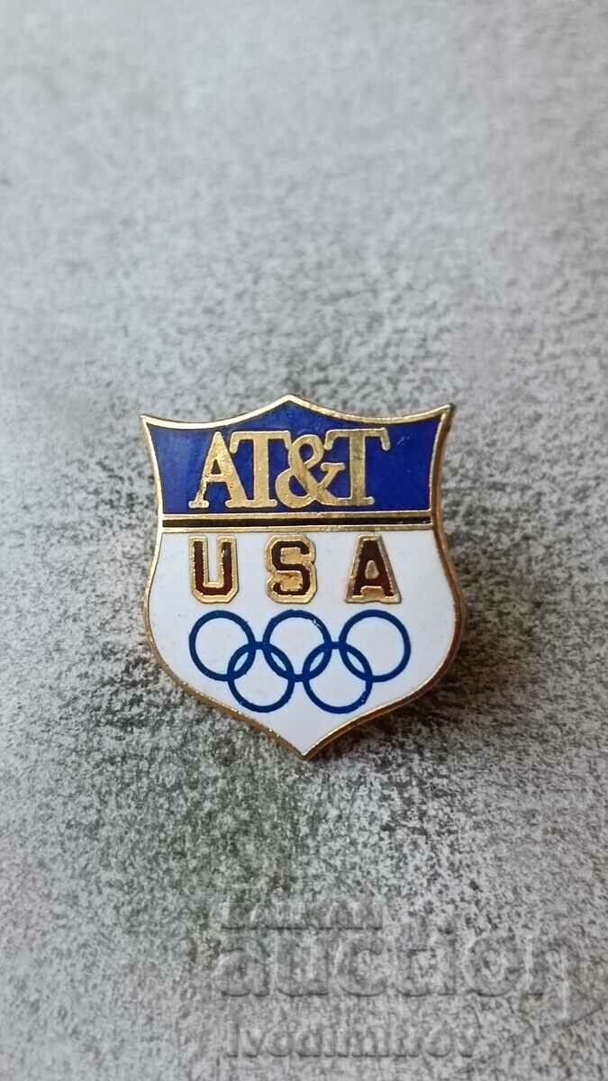 USA AT&T Olympic Badge