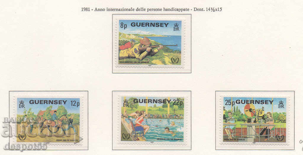 1981. Guernsey. Anul internațional al persoanelor cu handicap.