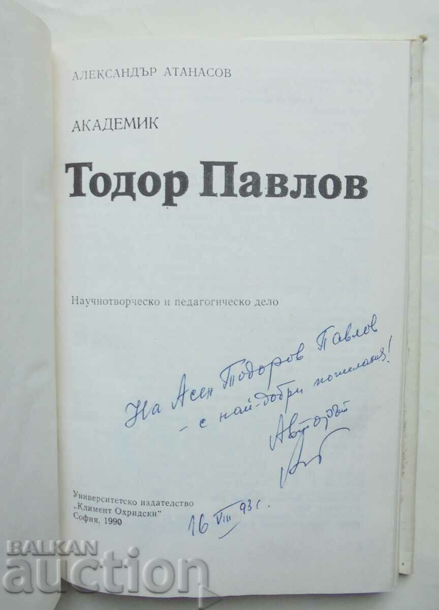 Auction Academician Todor Pavlov - Alexander Atanasov 1990 autograph Auction Academician Todor Pavlov - Alexander Atanasov 1990 autograph