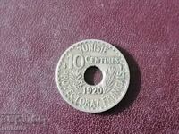 1920 10 centimes Tunisia