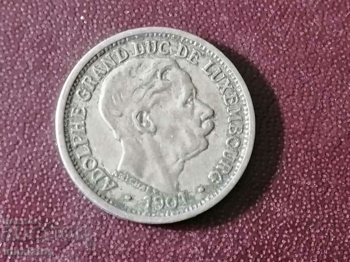 1901 год Люксембург 10 сантима