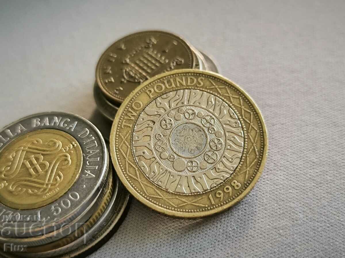 Монета - Великобритания - 2 паунда | 1998г.