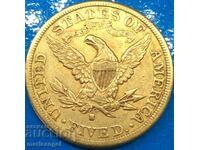 5 dolari 1887 SUA S Gold Liberty 8,36 g 21,6 mm