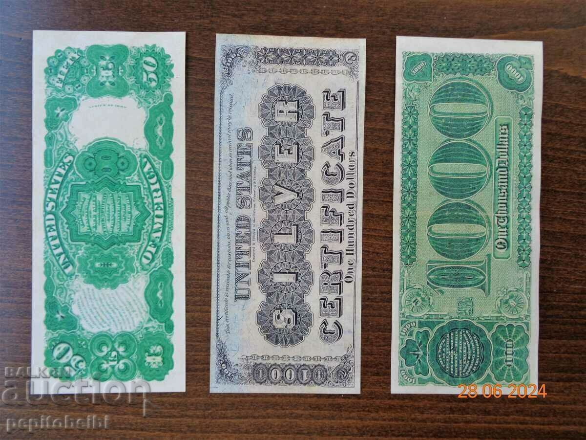 Licitație Bancnotă veche și rară din SUA - 1878 bancnota este o copie