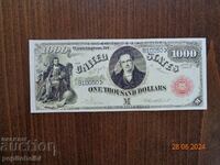 Παλιό και σπάνιο τραπεζογραμμάτιο των ΗΠΑ - 1880, το τραπεζογραμμάτιο είναι αντίγραφο