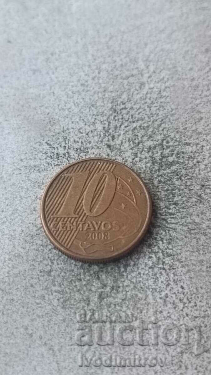 Brazil 10 centavos 2008