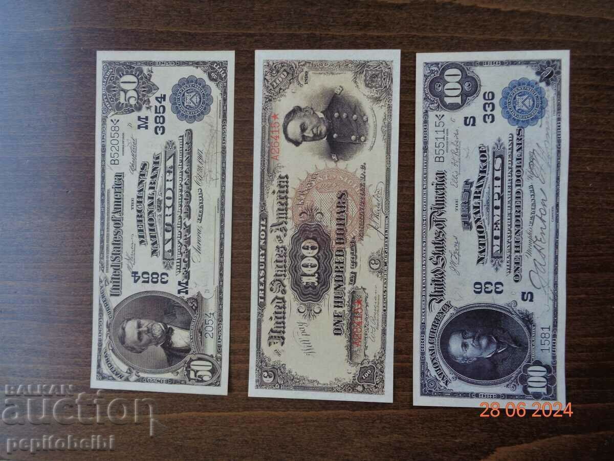 Licitație Bancnotă veche și rară din SUA - 1902 bancnota este o copie
