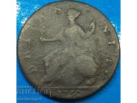 Великобритания 1/2 пени 1750 Джордж II колониална монета