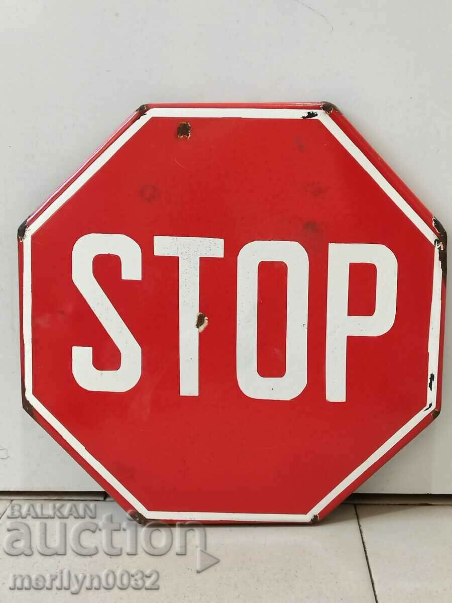 Enamel road sign from the early 1960s NRB - 6 Enamel road sign from the early 1960s NRB - 6