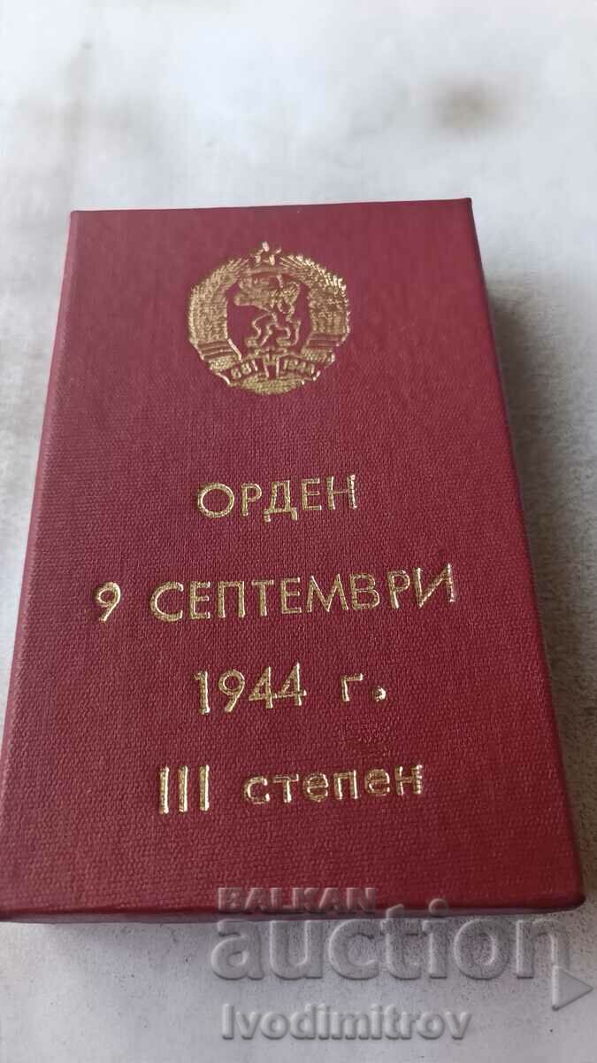 Auction Order of the Ninth of September 1944 Without swords III degree Auction Order of the Ninth of September 1944 Without swords III degree