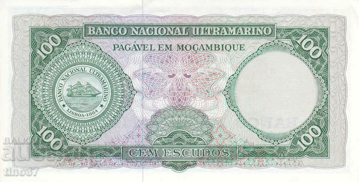 Auction tino37- MOZAMBIQUE - /PORTUGUESE/- 100 ESCUDOS - 1961 - AU Auction tino37- MOZAMBIQUE - /PORTUGUESE/- 100 ESCUDOS - 1961 - AU