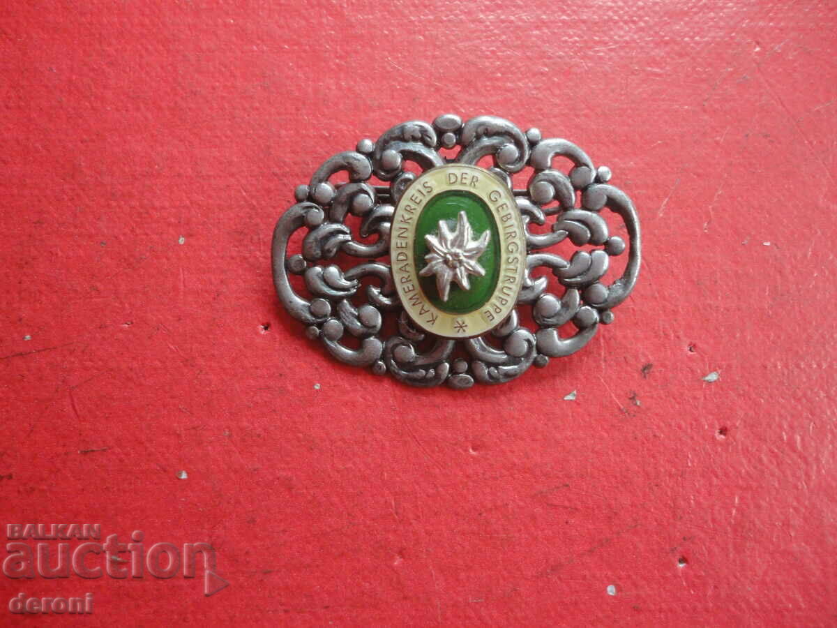 Немски армейски знак на планинските войски с цена 50.00 лв. | € 25.56 Немски армейски знак на планинските войски с цена 50.00 лв. | € 25.56