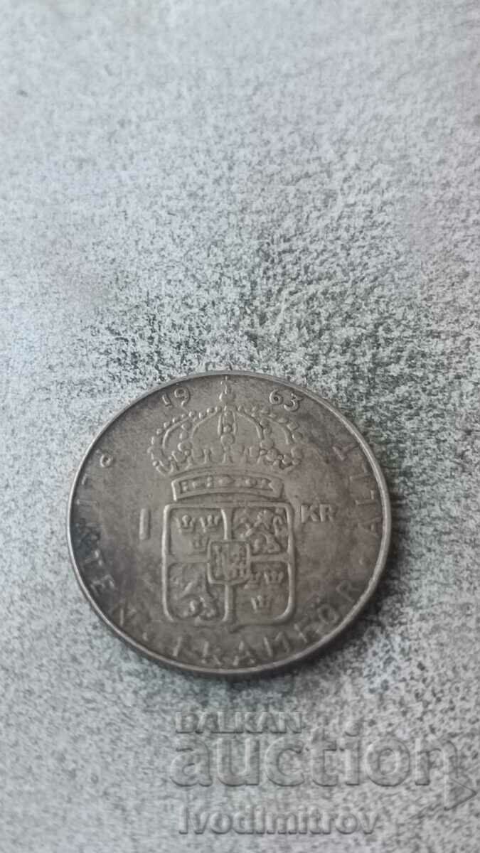 Suedia 1 coroană 1967 Argint