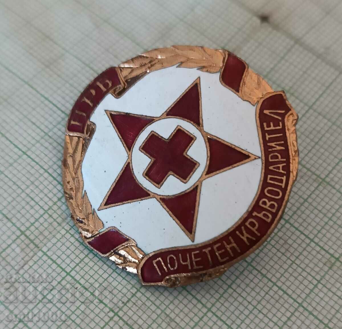 Auction  Badge - Honorary Blood Donor NRB - on a screw