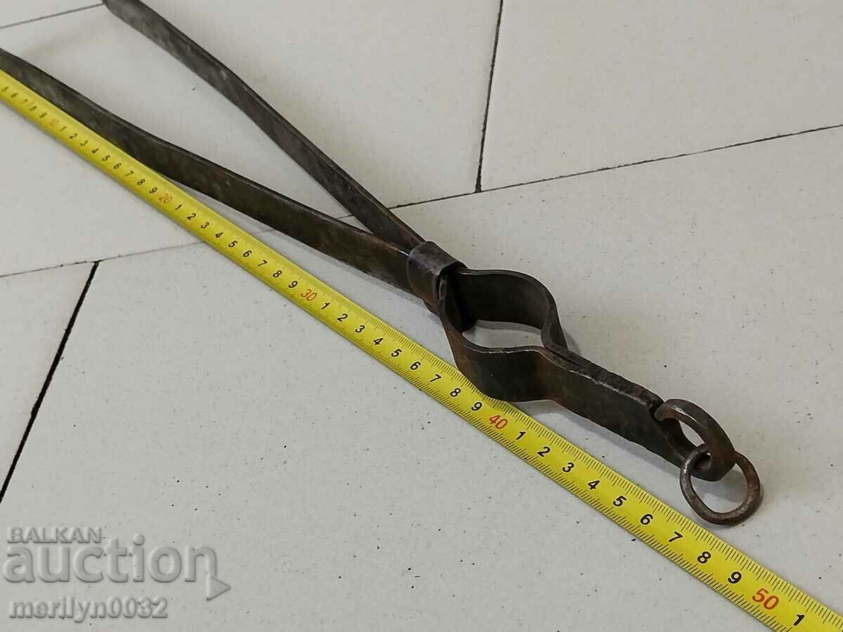 Dilaf vechi, clește, fier forjat pentru cuptor - 5