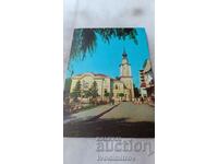 Postcard Botevgrad Clock Tower 1972