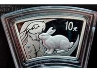 Silver 1 oz Year of the Rabbit 2011 10 Yuan Lunar China
