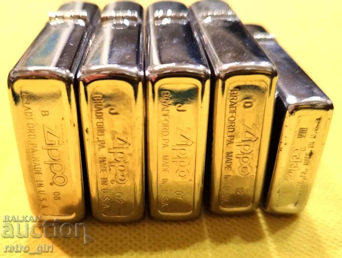 Lot of 5 "ZIPPO" lighters. with price 240.00 BGN | € 122.71 Lot of 5 "ZIPPO" lighters. with price 240.00 BGN | € 122.71