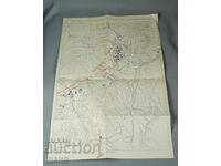 Military map Actions of the Northern Group 2nd Army 1915