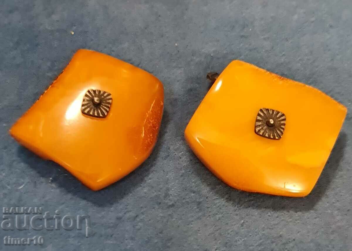 копчета за ръкавели от истински балтийски кехлибар