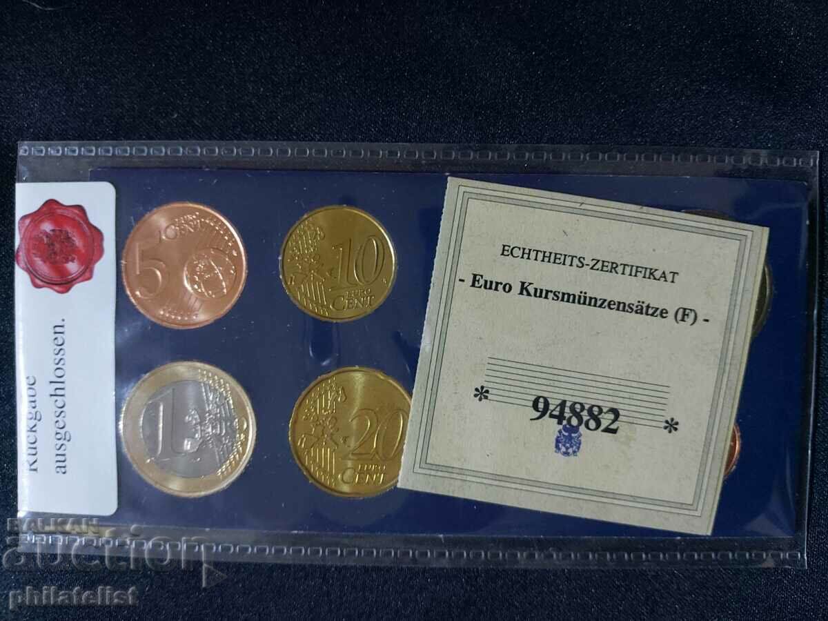 Auction France 1999-2001 - Euro set series 1 cent to 2 euro UNC Auction France 1999-2001 - Euro set series 1 cent to 2 euro UNC