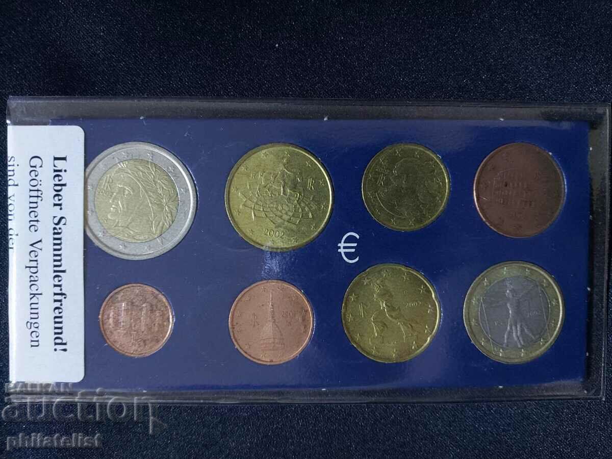 Италия 2002 - Евро сет- комплектна серия от 1 цент до 2 евро