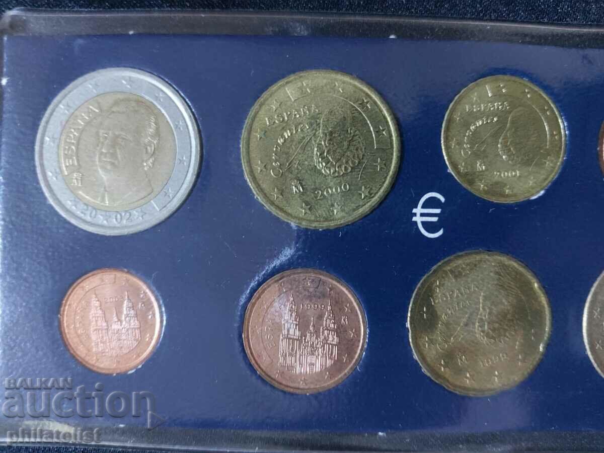 Ισπανία 1999-2003 - Euro set series 1 σεντ έως 2 ευρώ UNC με τιμή 22.00 BGN | € 11.25