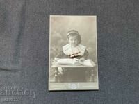 Παλιό φωτογραφικό χαρτόνι Καπνός. A. Karastoyanov 1908 παιδί