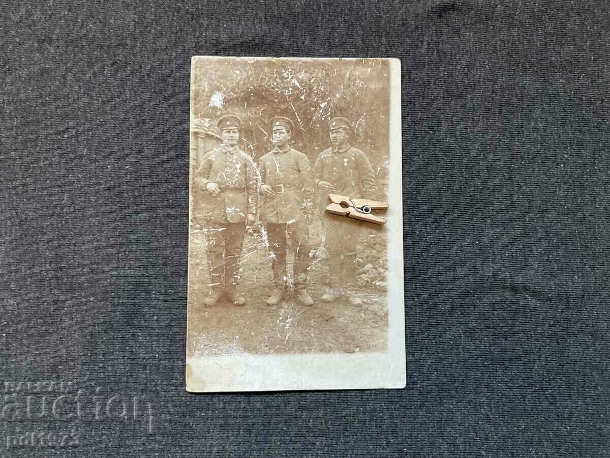 Стара снимка WWI  1918 военни Първа Световна война