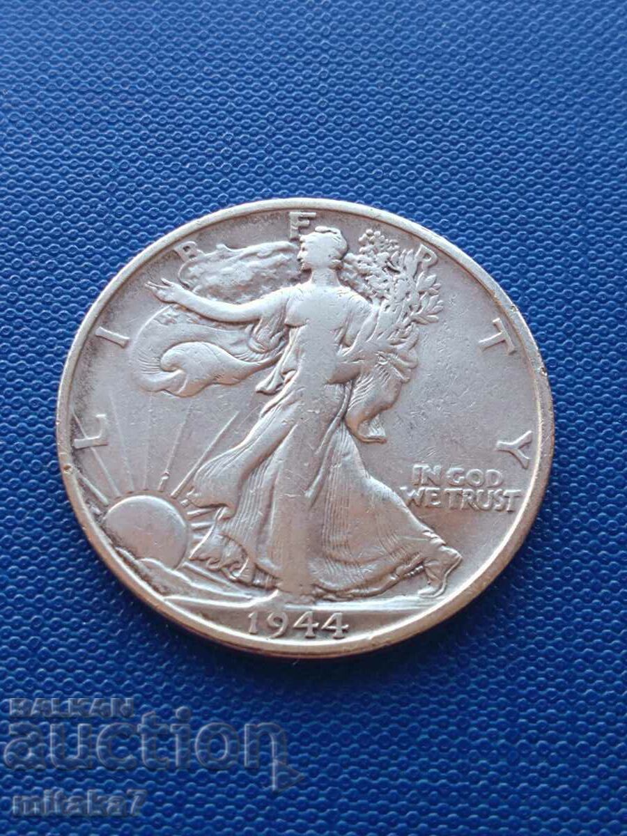 1/2 dollar 1944, silver, USA
