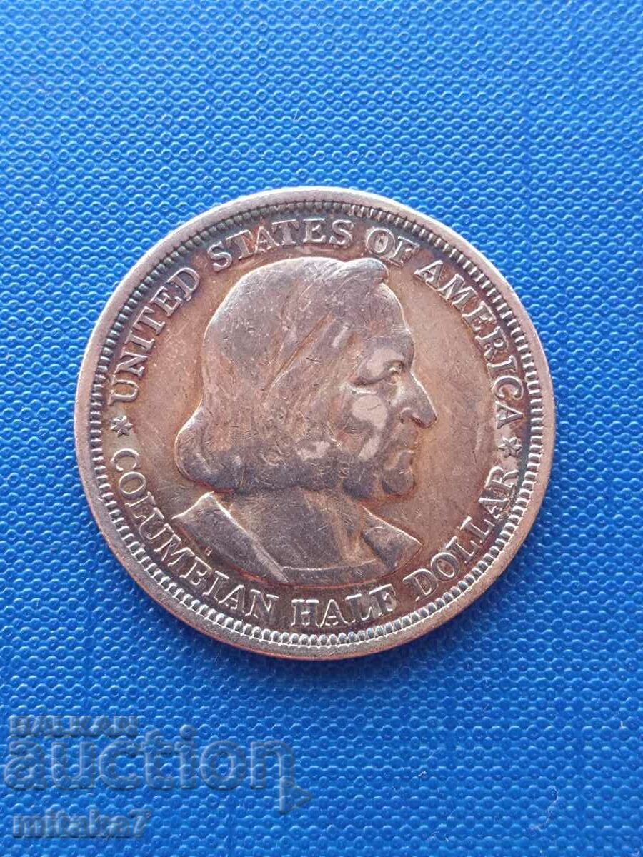 1/2 dolar 1893, argint, SUA