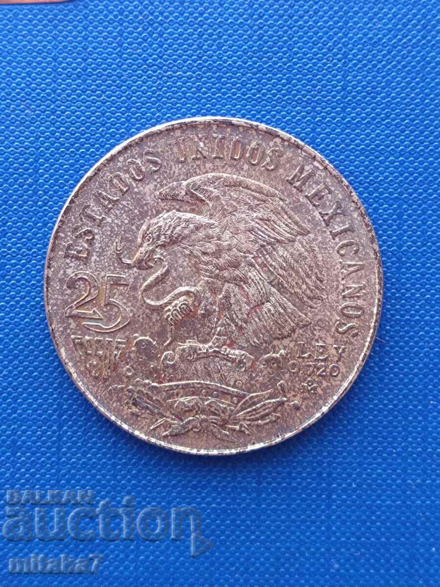 25 песос 1968 година, сребро, Мексико