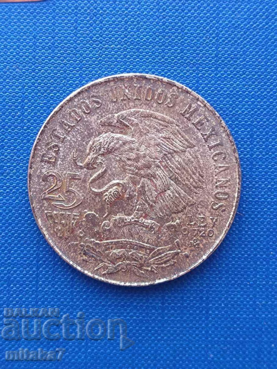 25 pesos 1968, silver, Mexico 25 pesos 1968, silver, Mexico