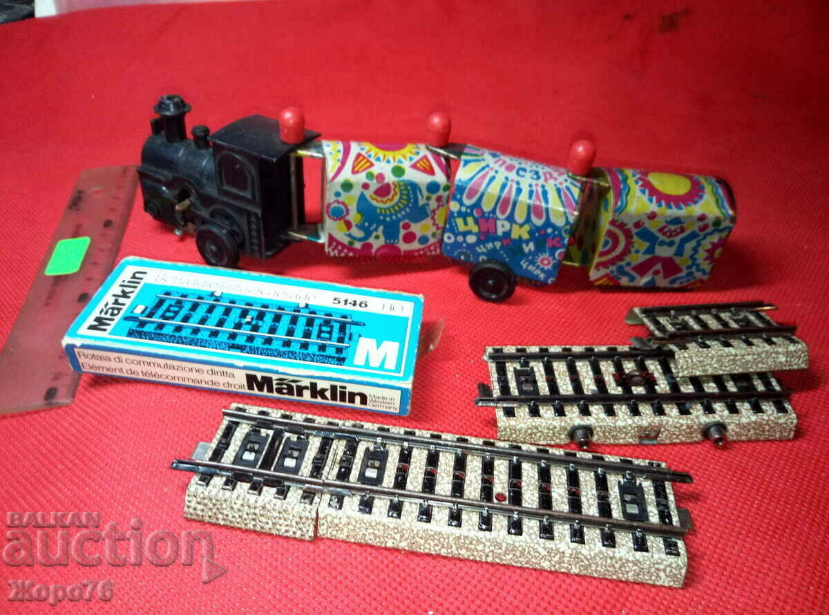 Old USSR CIRCUS TIN TRAIN TRAIN wind up TOY