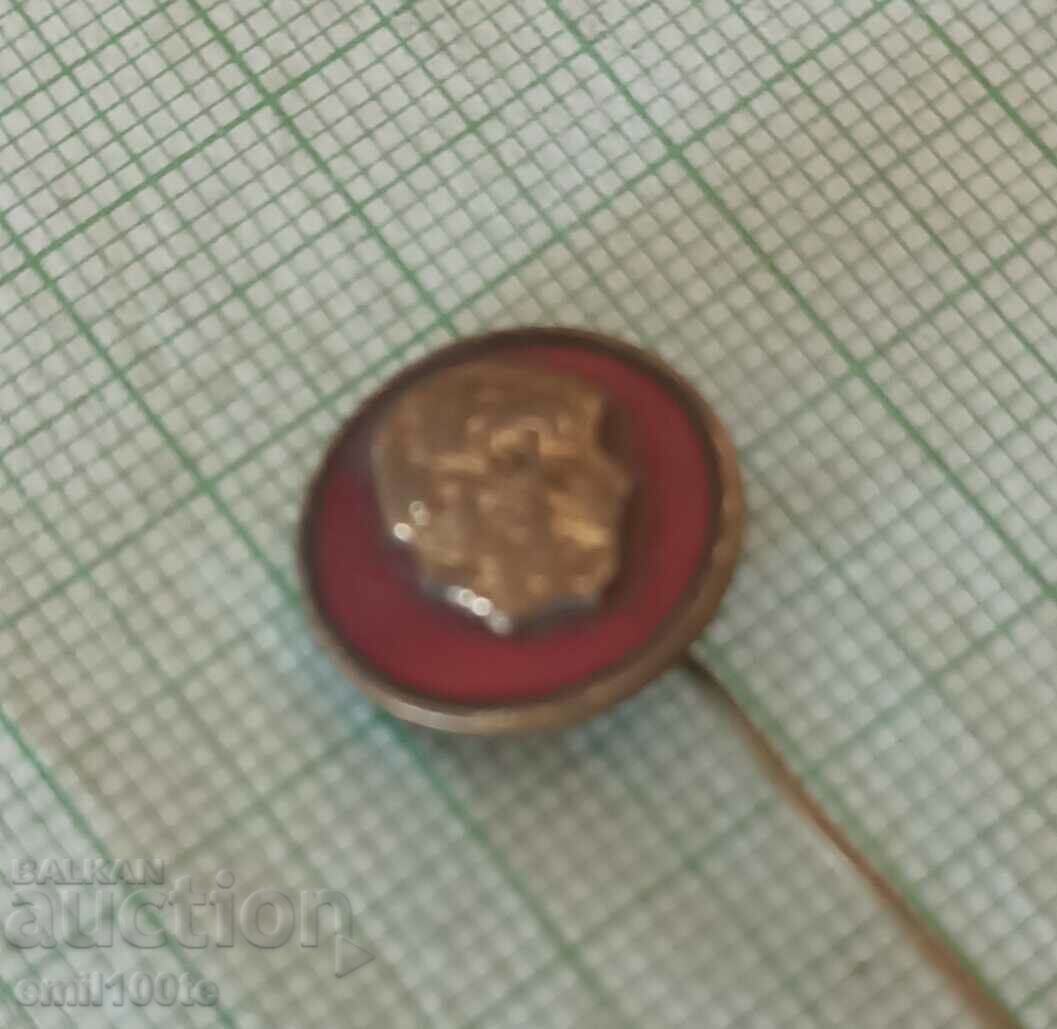 Auction Badge - Georgi Dimitrov bronze enamel Auction Badge - Georgi Dimitrov bronze enamel