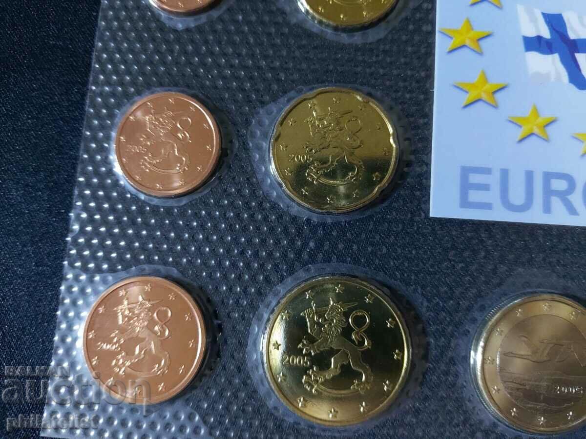 Δημοπρασία Φινλανδία 2005 - Σειρά σετ ευρώ από 1 σεντ έως 2 ευρώ UNC