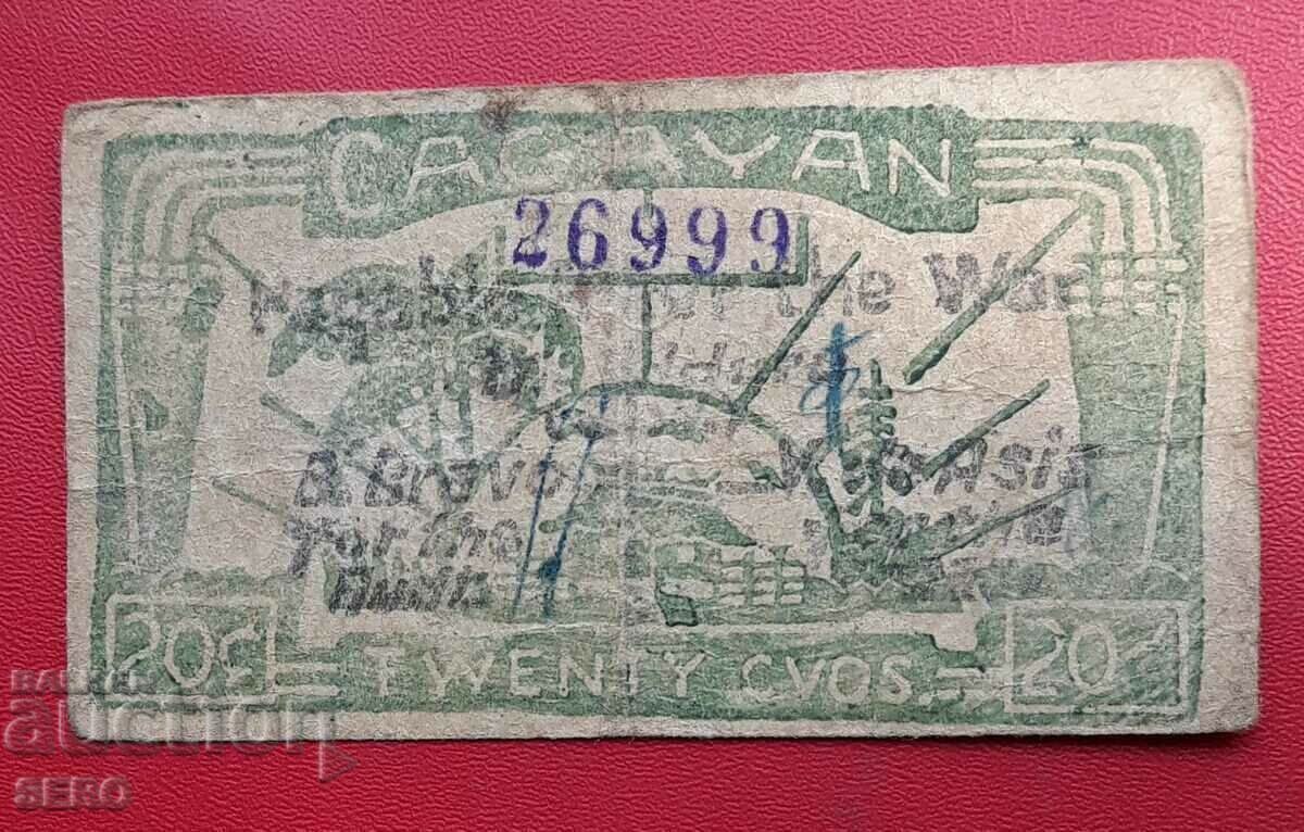 Bancnotă-Filipine-Provincia Cagayan-20 cenți 1942-notegeld