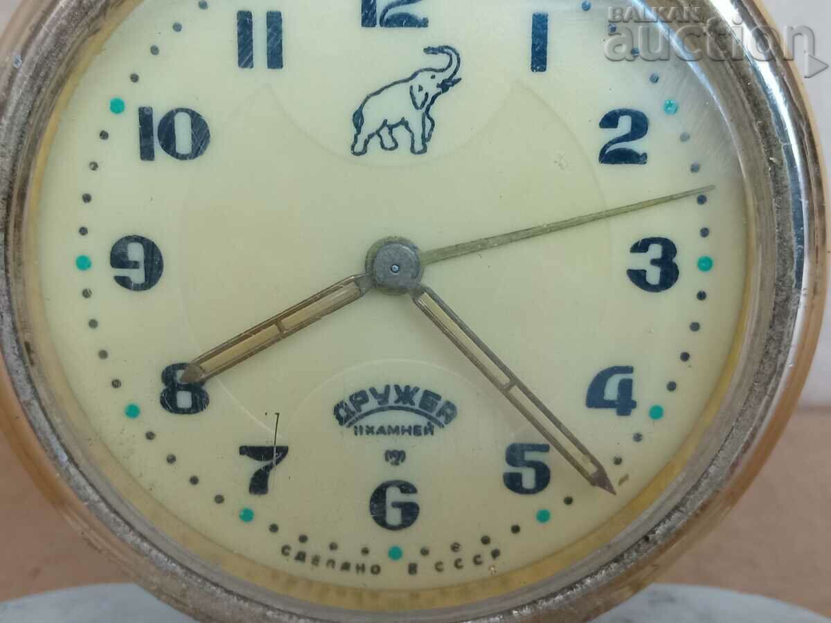 Аукцион часовник със слон Дружба слонче слава работещ Аукцион часовник със слон Дружба слонче слава работещ