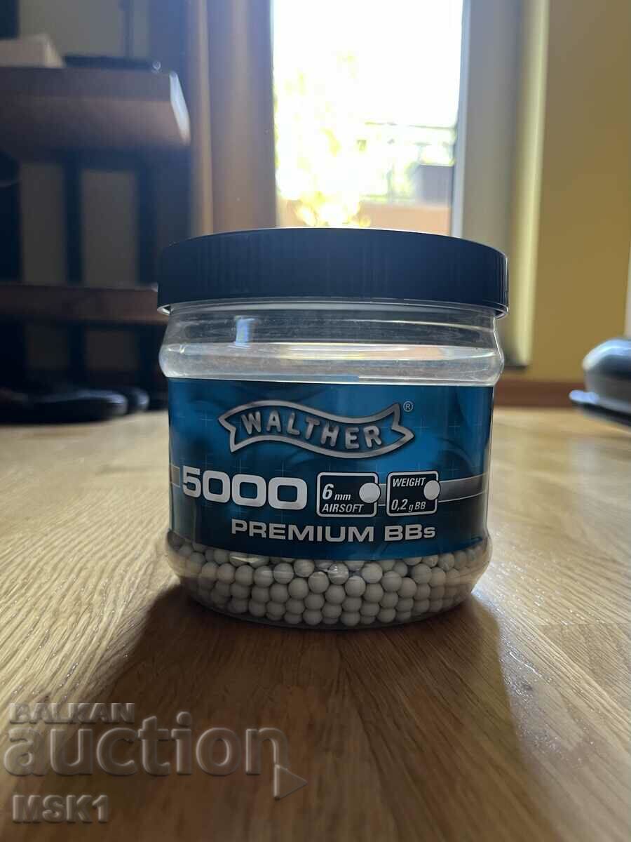 Jar of airsoft bullets about 2500